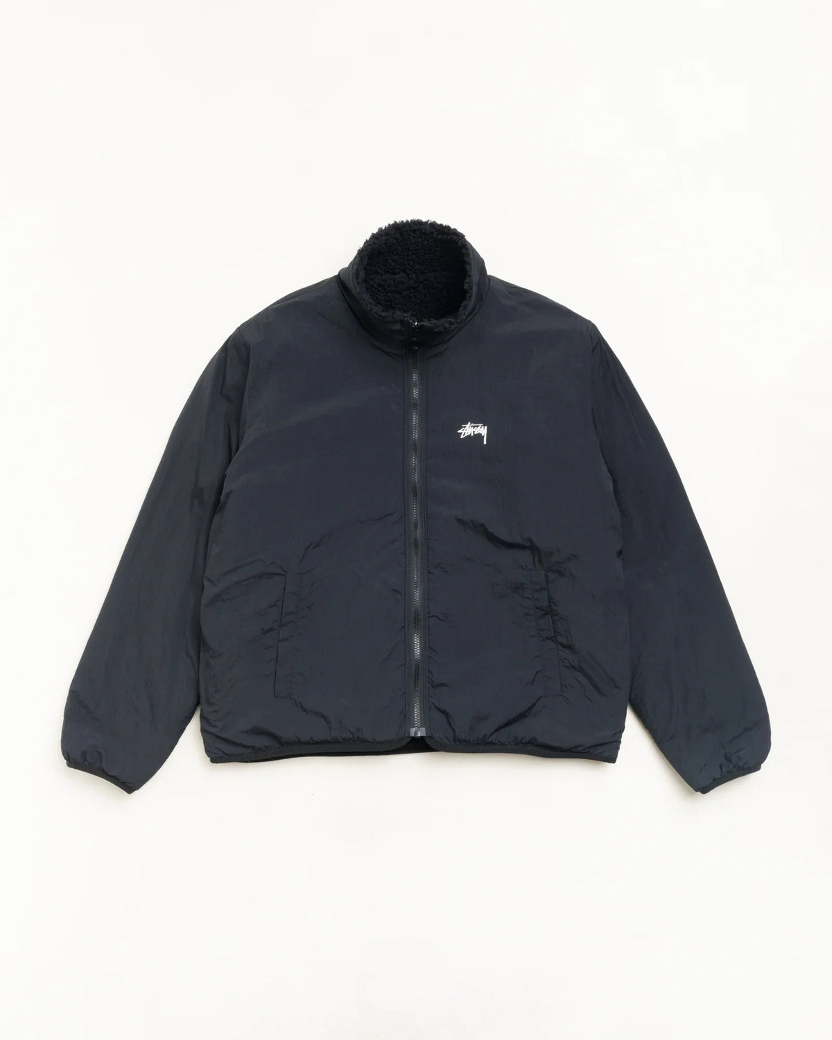 Stussy SHERPA REVERSIBLE JACKET BLACK