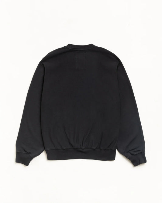 Stussy LIGHTWEIGHT TERRY CREW BLACK