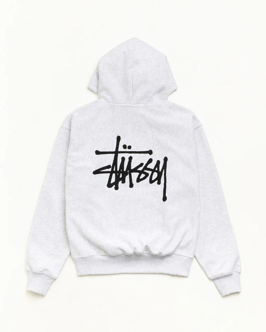 BASIC STÜSSY HOODIE ASH HEATHER
