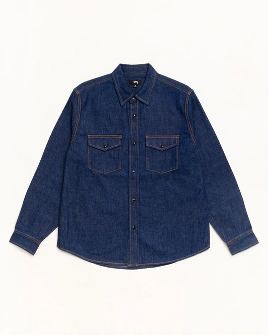 Stussy DENIM WESTERN SHIRT DARK DENIM