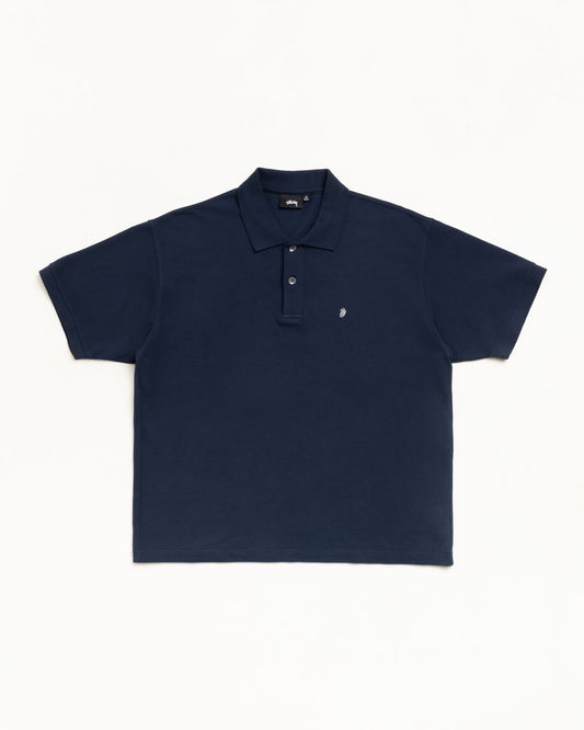 Stussy CLASSIC PIQUE POLO NAVY