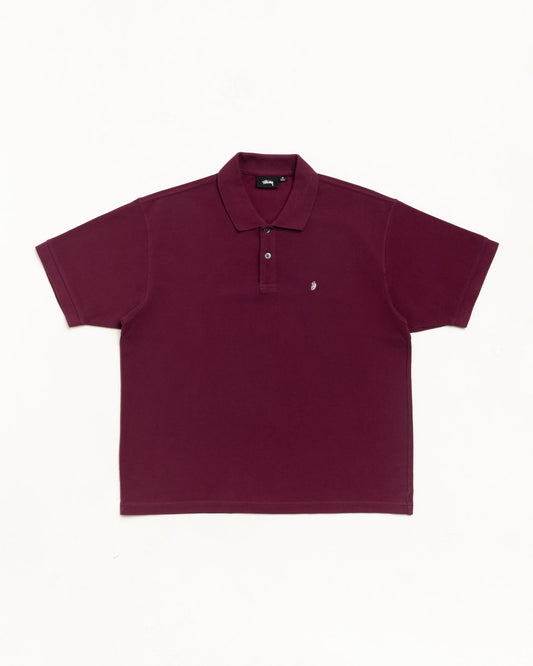 Stussy CLASSIC PIQUE POLO PLUM