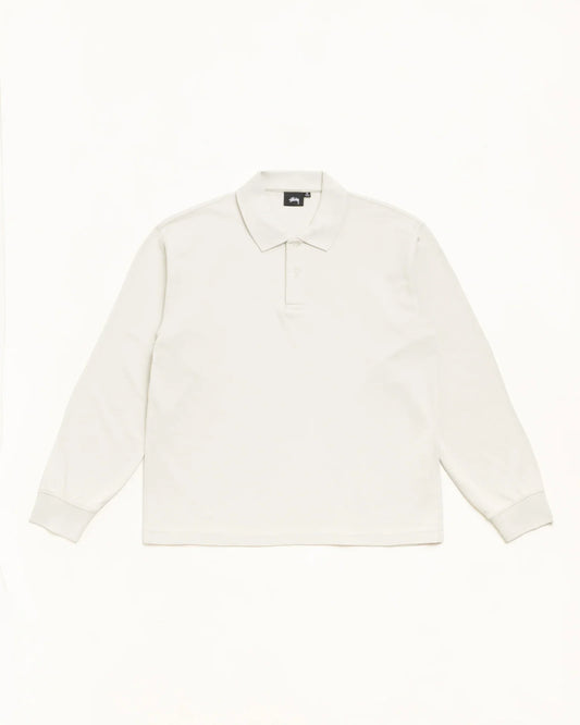 Stussy CLASSIC PIQUE LS POLO BONE