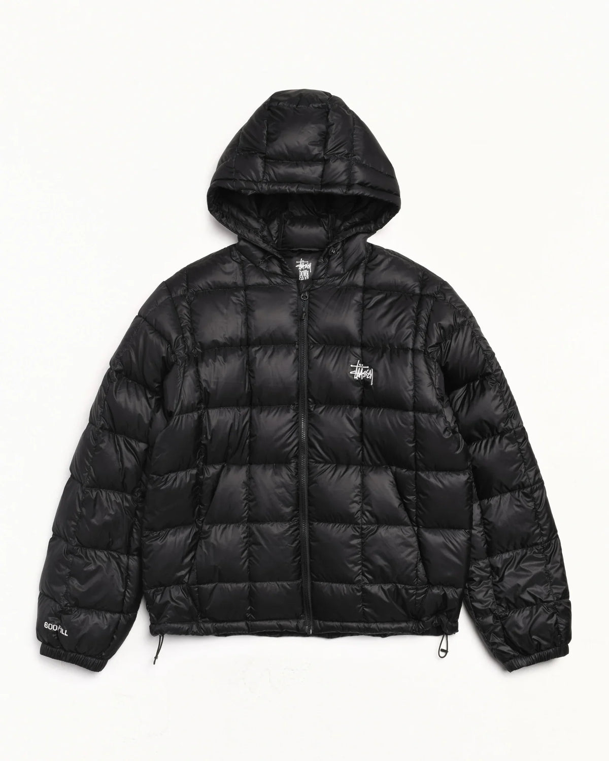 Stussy MIDWEIGHT HOODED PUFFER BLACK