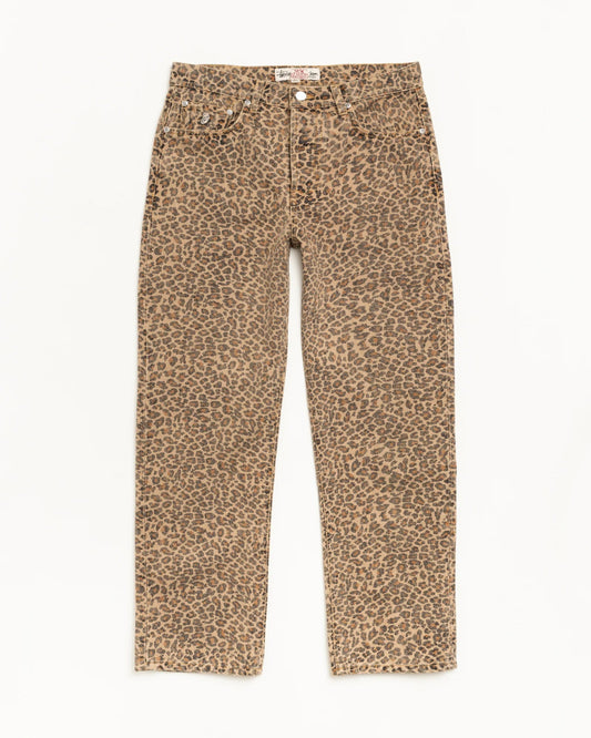 Stussy NEW CLASSIC JEAN DENIM LEOPARD