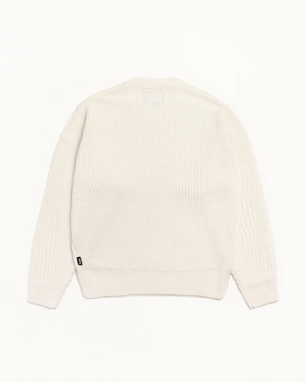 Stussy WAFFLE CASHMERE SWEATER IVORY