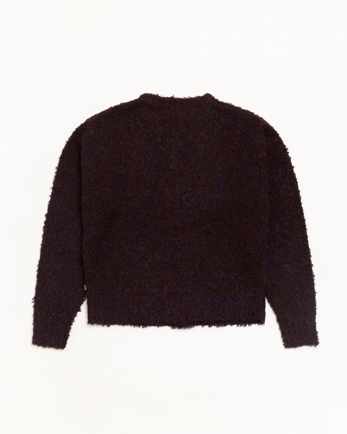 Stussy TEXTURED CARDIGAN NAVY BROWN