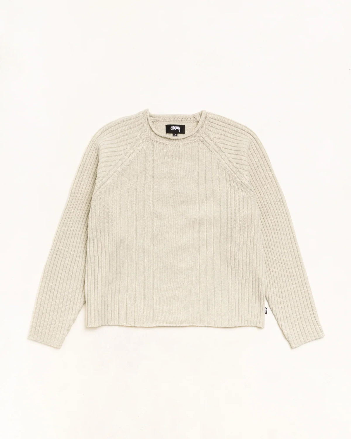 Stussy MERINO ROLL NECK SWEATER NATURAL