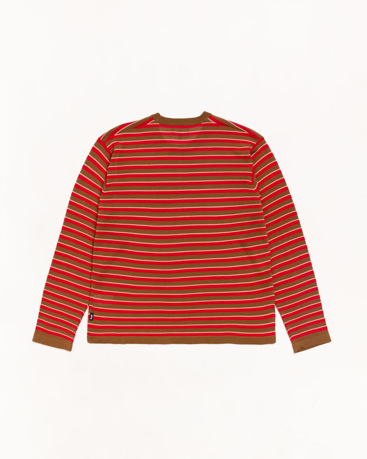Stussy LIGHTWEIGHT STRIPE SWEATER RED