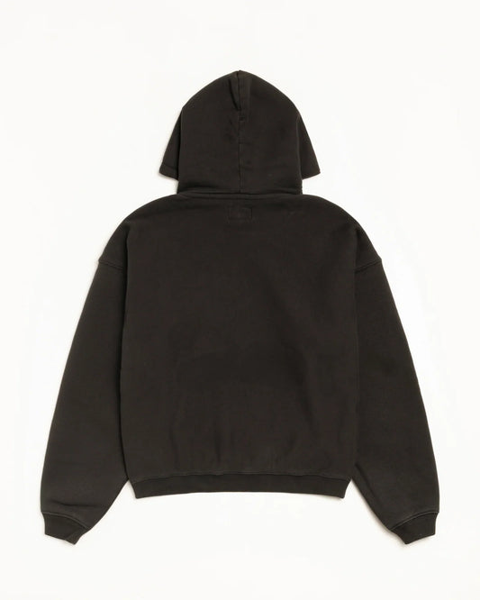 STUSSY 80 RELAXED HOODIE WASHED BLACK