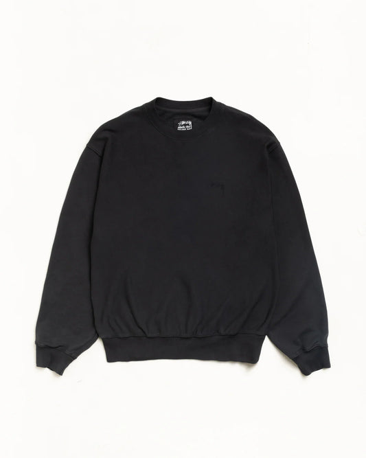 Stussy LIGHTWEIGHT TERRY CREW BLACK