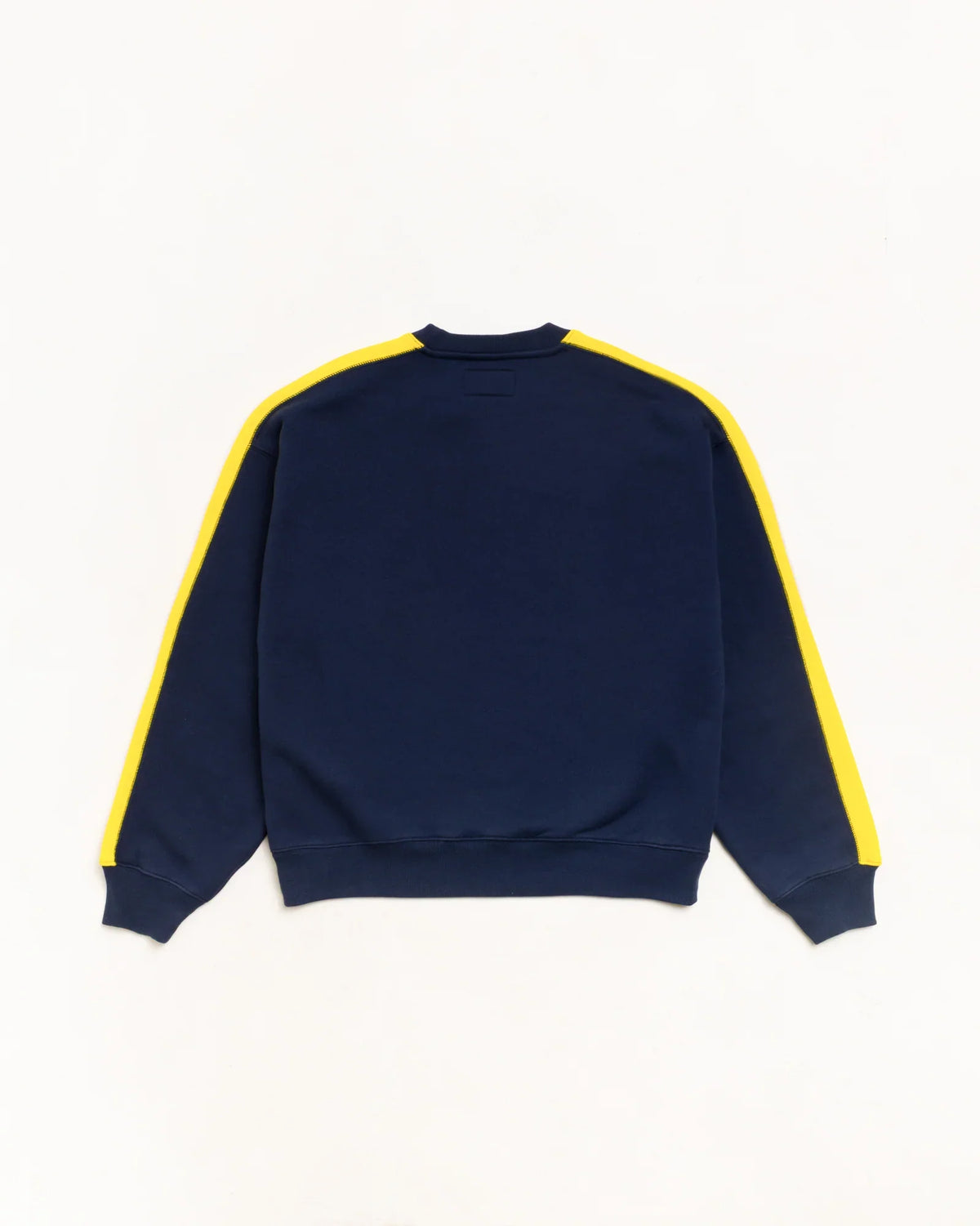 Stussy PANELED STRIPE CREW NAVY