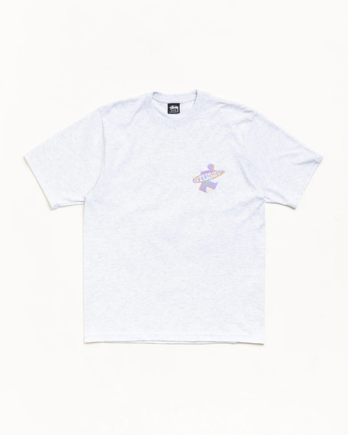 Stussy DOT SURF PUFF PRINT TEE ASH HEATHER