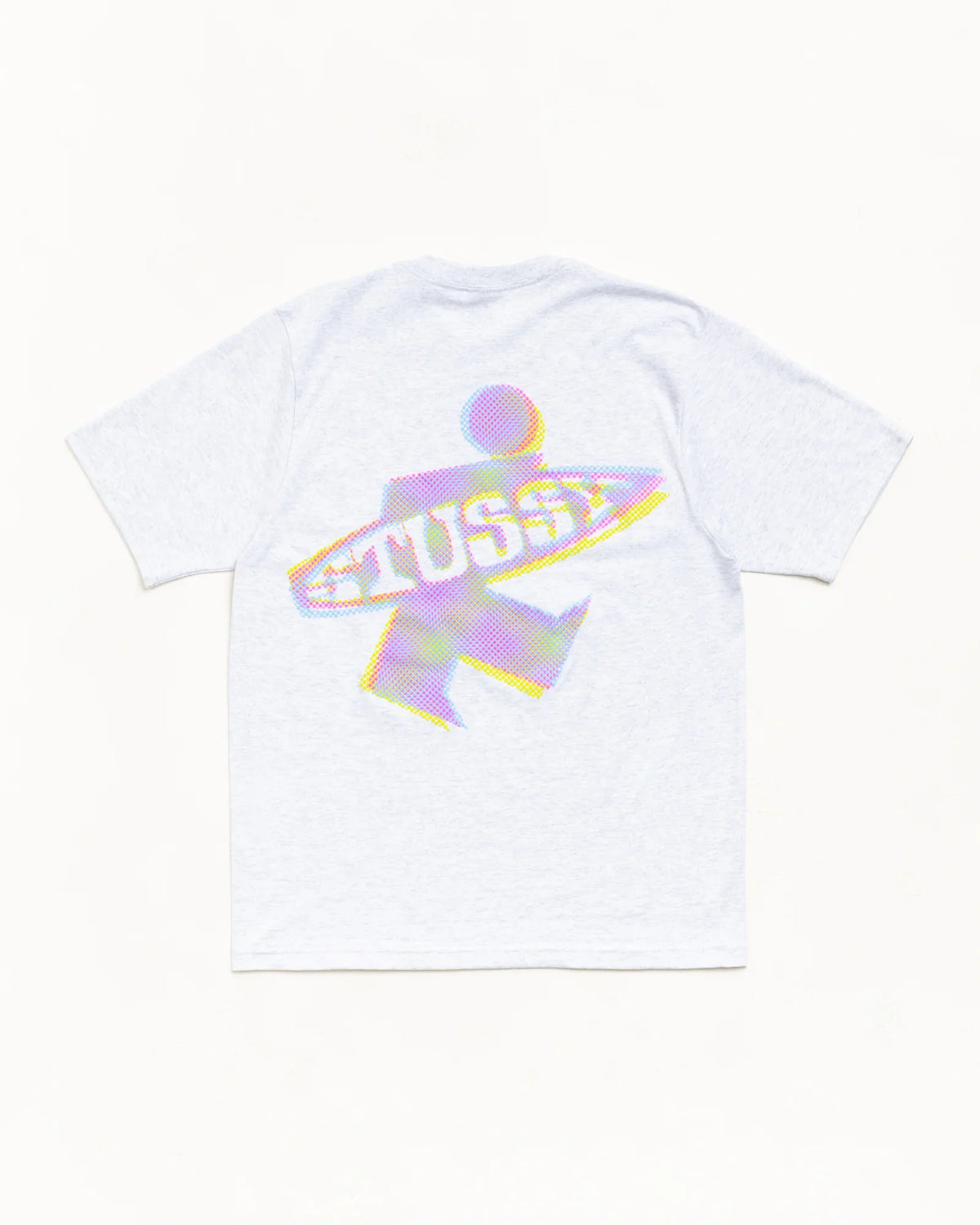 Stussy DOT SURF PUFF PRINT TEE ASH HEATHER