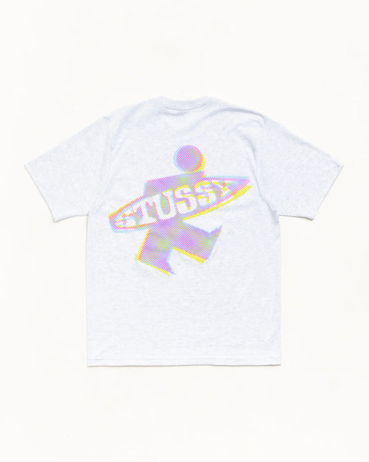 Stussy DOT SURF PUFF PRINT TEE ASH HEATHER