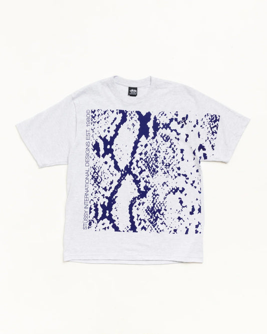Stussy SNAKESKIN TEE ASH HEATHER