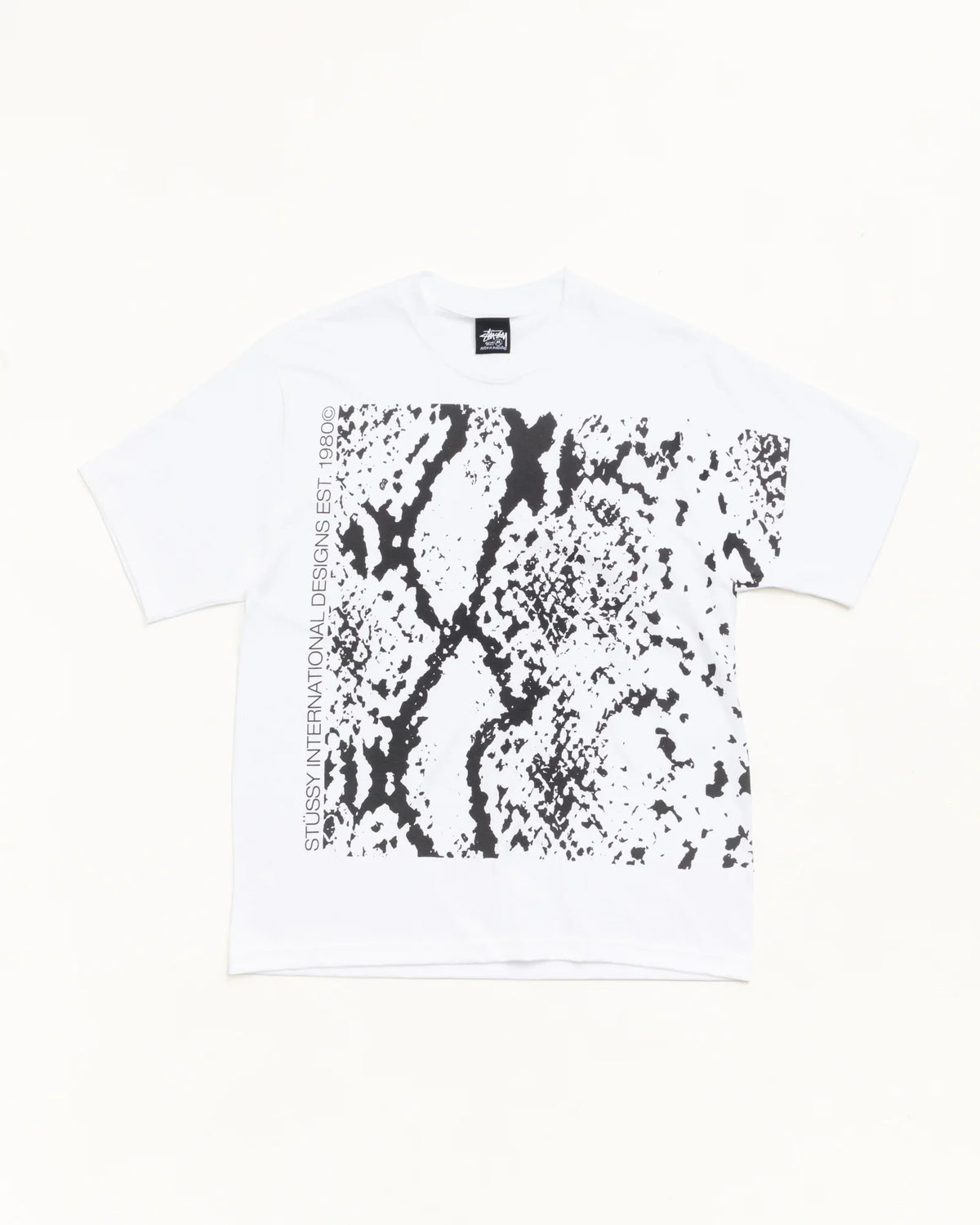 Stussy SNAKESKIN TEE WHITE