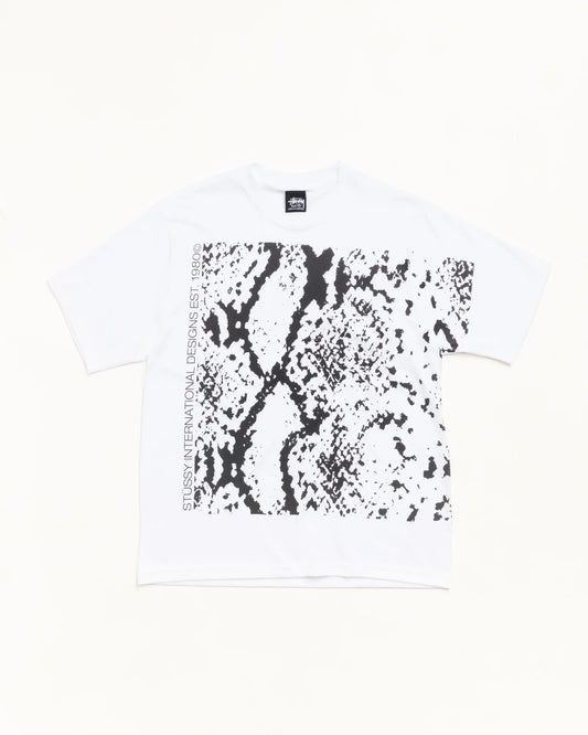 Stussy SNAKESKIN TEE WHITE