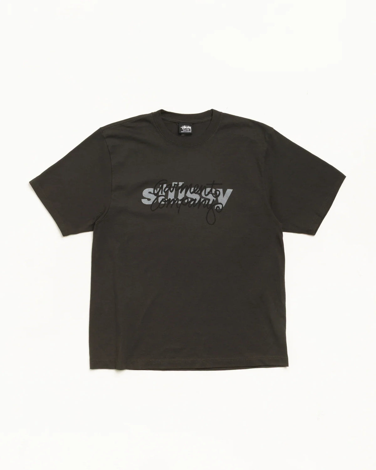 Stussy GARMENT CO. TEE FADED BLACK