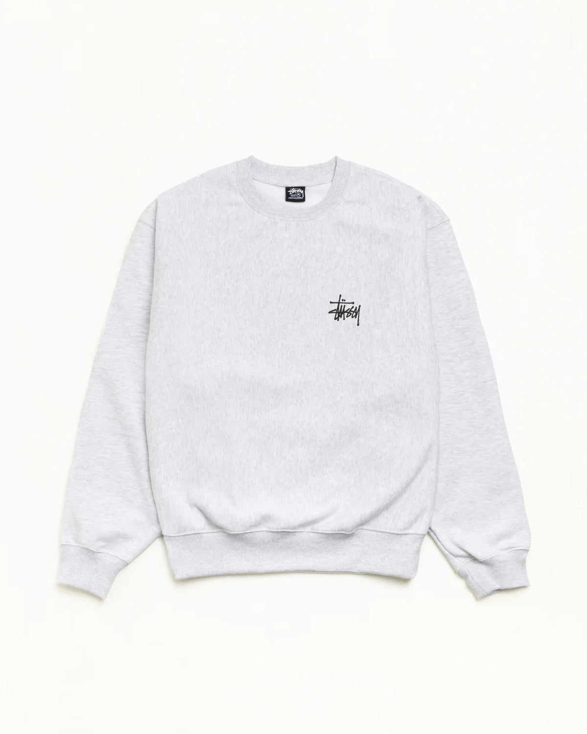 BASIC STÜSSY CREW ASH HEATHER