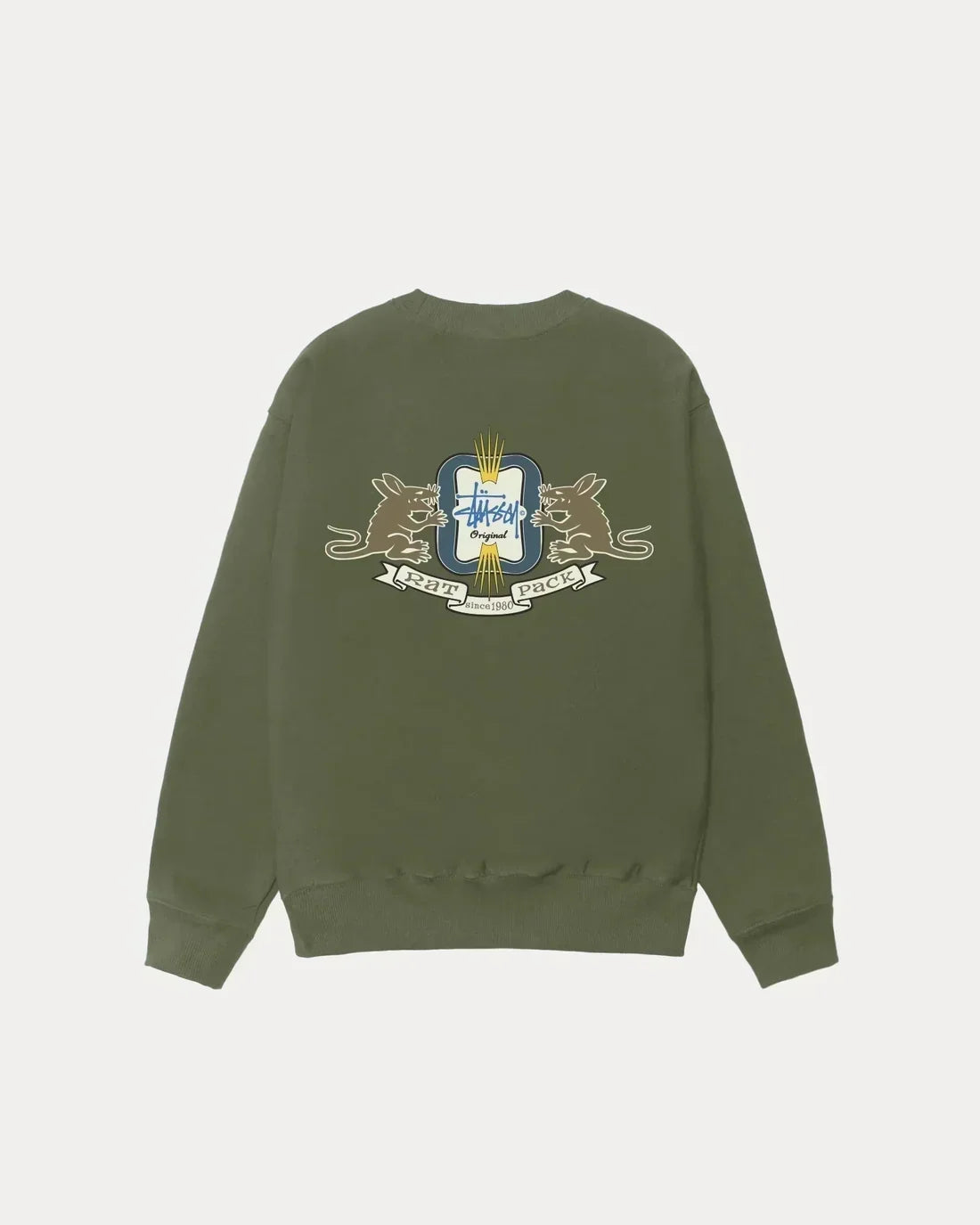 STUSSY HOMEBREW LONG SLEEVE TEE OLIVE