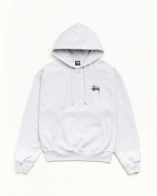 BASIC STÜSSY HOODIE ASH HEATHER