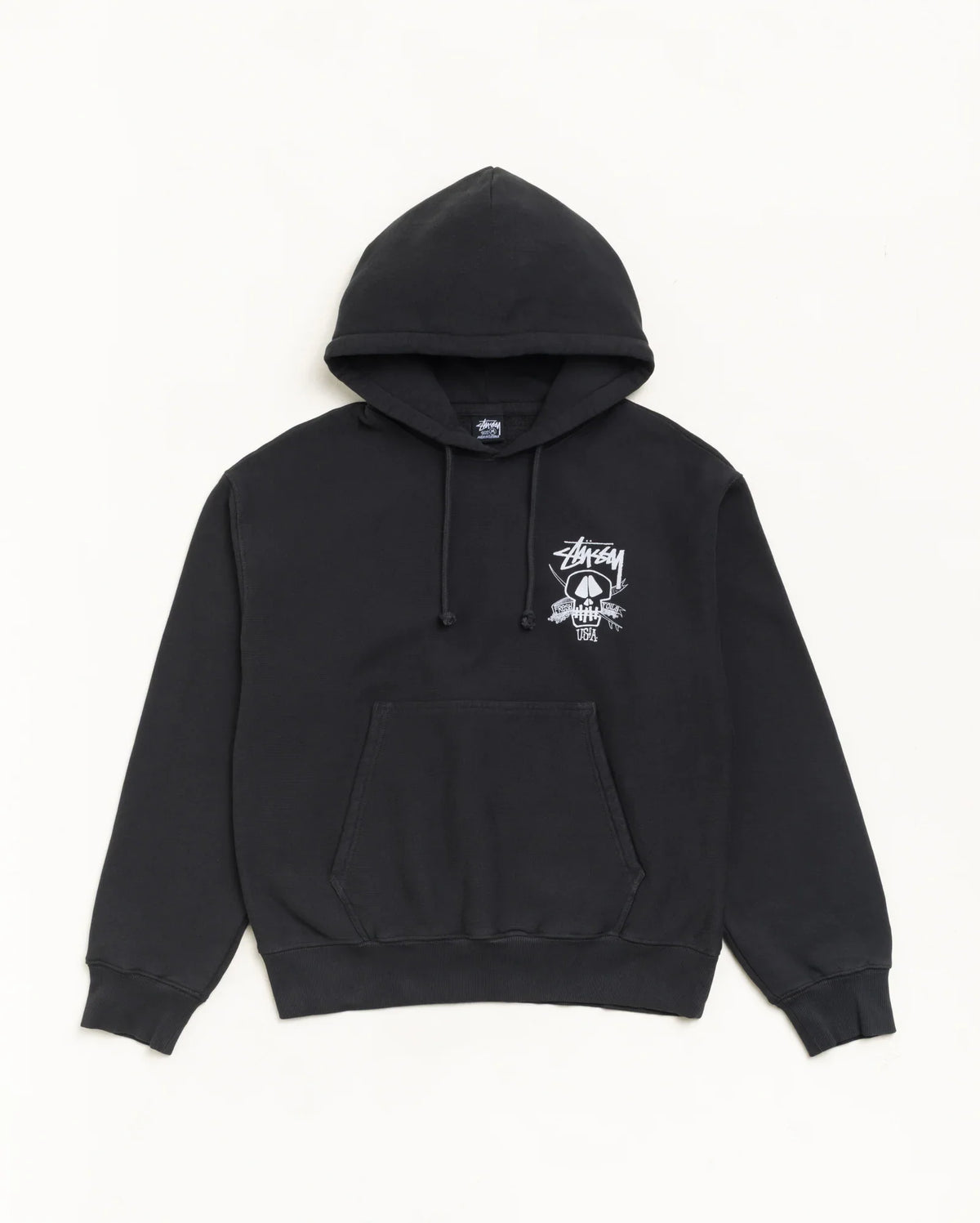Stussy FRESH FOILS HOODIE GARMENT DYED FADED BLACK