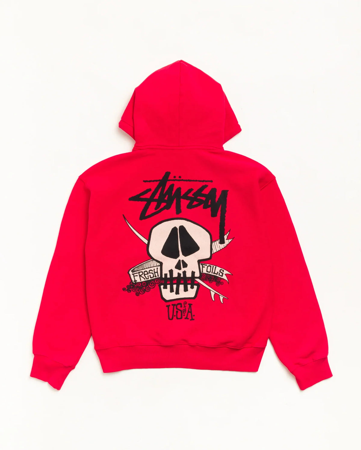 Stussy FRESH FOILS HOODIE GARMENT DYED RED