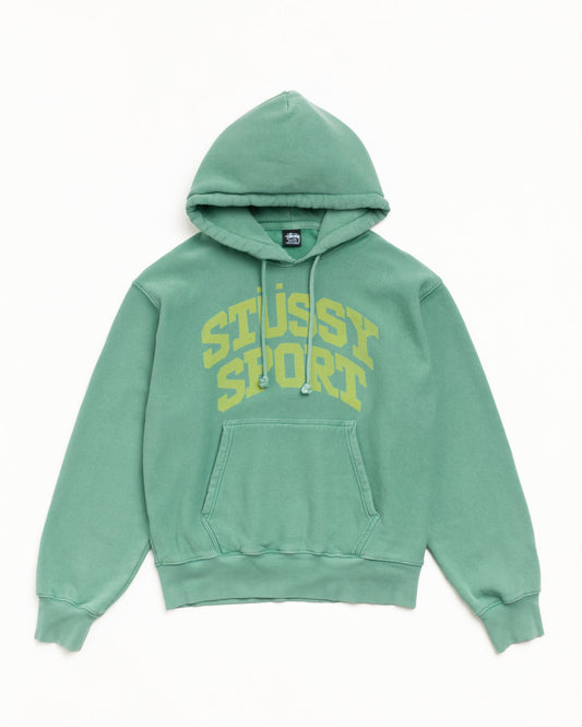 Stussy BLOCK SPORT HOODIE GARMENT DYED ARCTIC