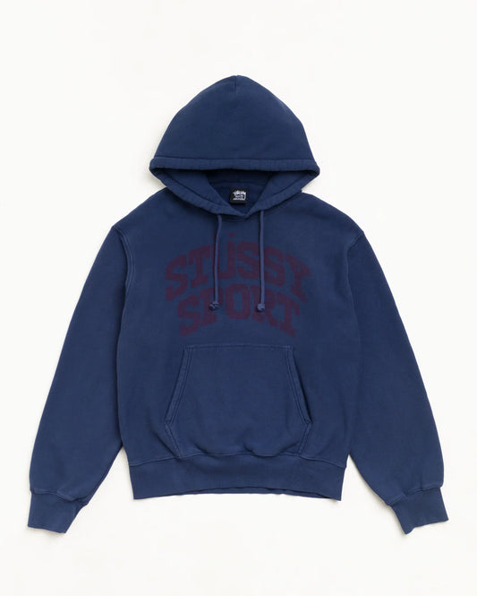 Stussy BLOCK SPORT HOODIE GARMENT DYED MIDNIGHT