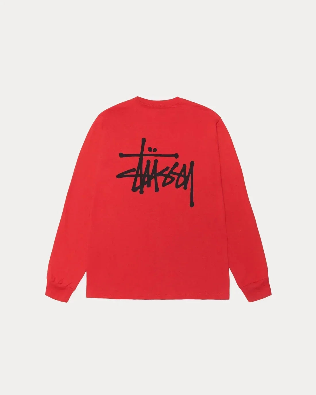 BASIC STÜSSY LONG SLEEVE TEE RED