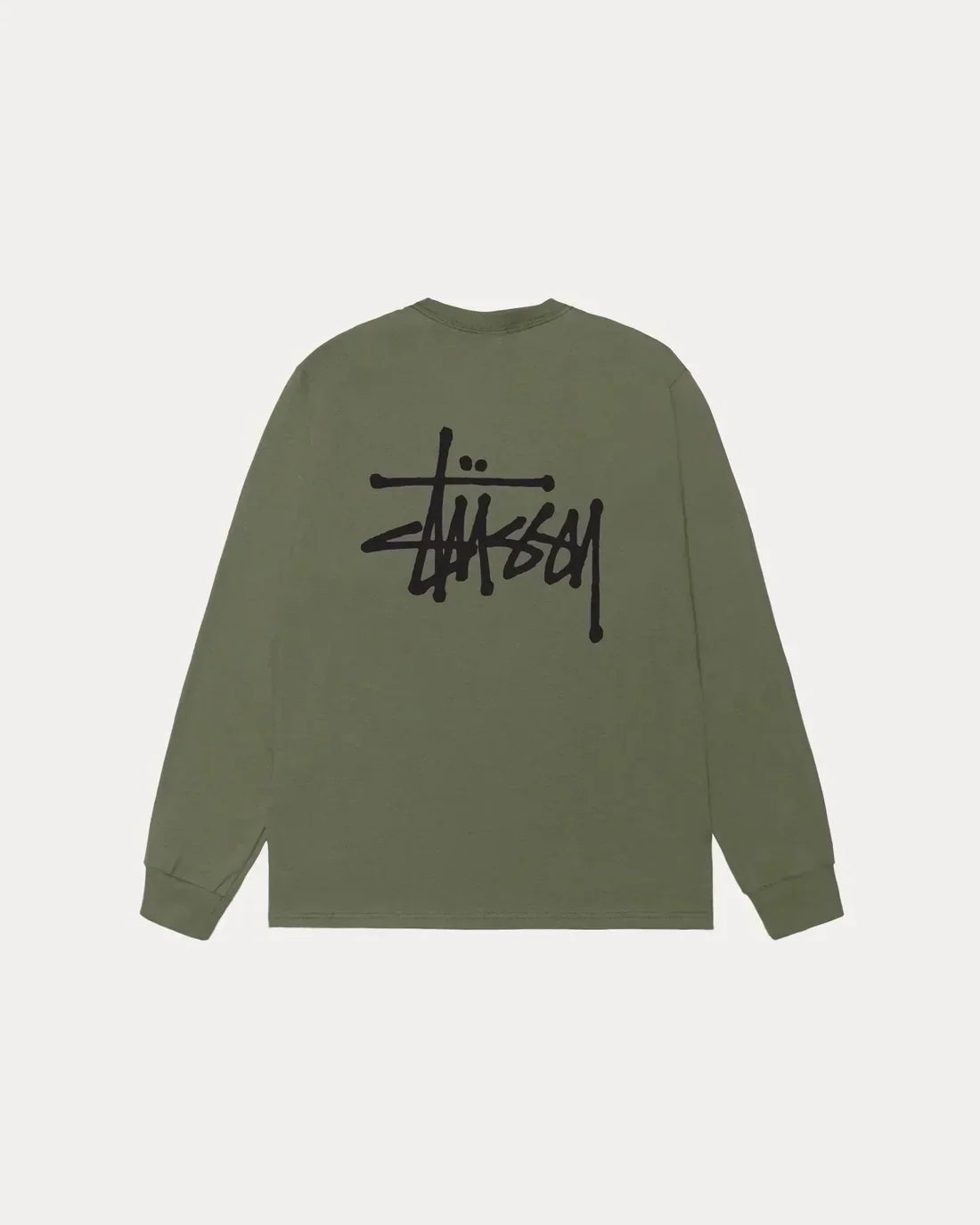 BASIC STÜSSY LONG SLEEVE TEE OLIVE