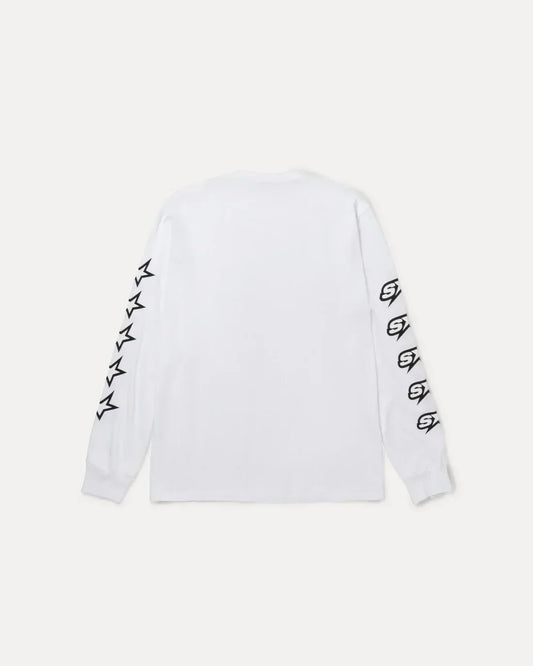 STUSSY SPEEDWAY LONG SLEEVE TEE WHITE