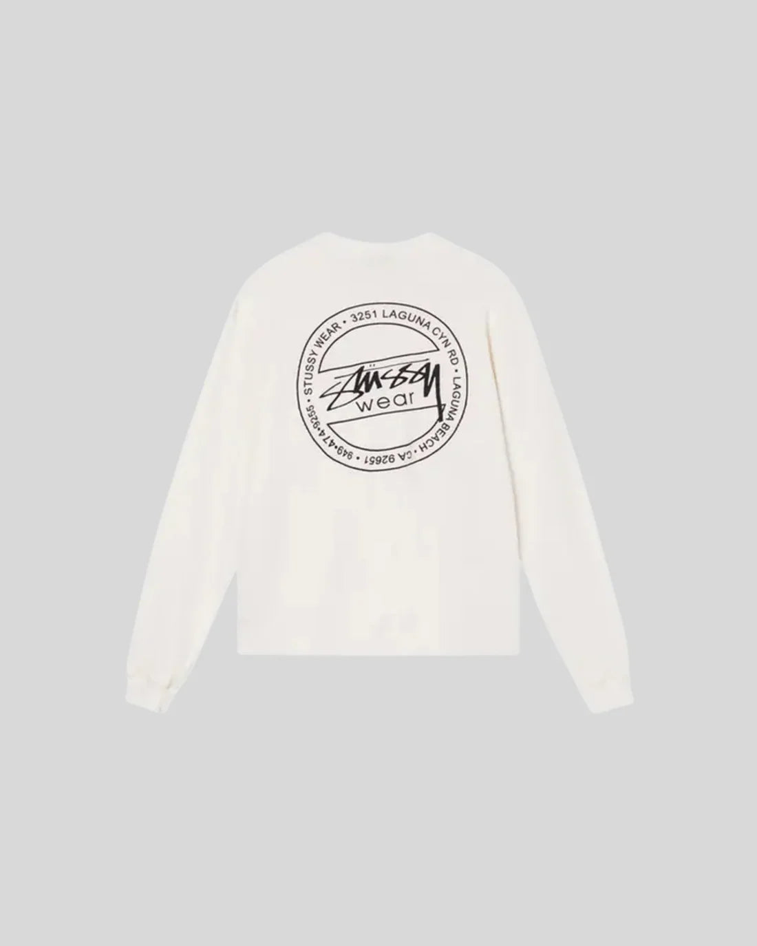 STUSSY LONG SLEEVE THERMAL WHITE