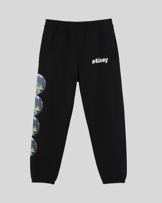 STUSSY CATCH THE WAVE SWEATPANTS 'BLACK'